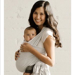 Solly baby wrap grey white striped 0S